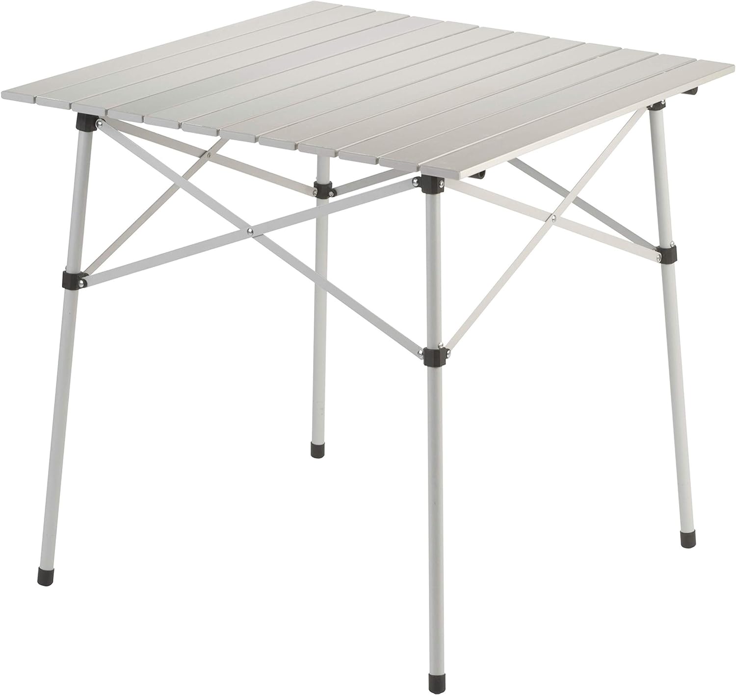 Outdoor Compact Folding Table, Sturdy Aluminum Camping Table with Snap-Together Design, Seats 4 & Carry Bag Included